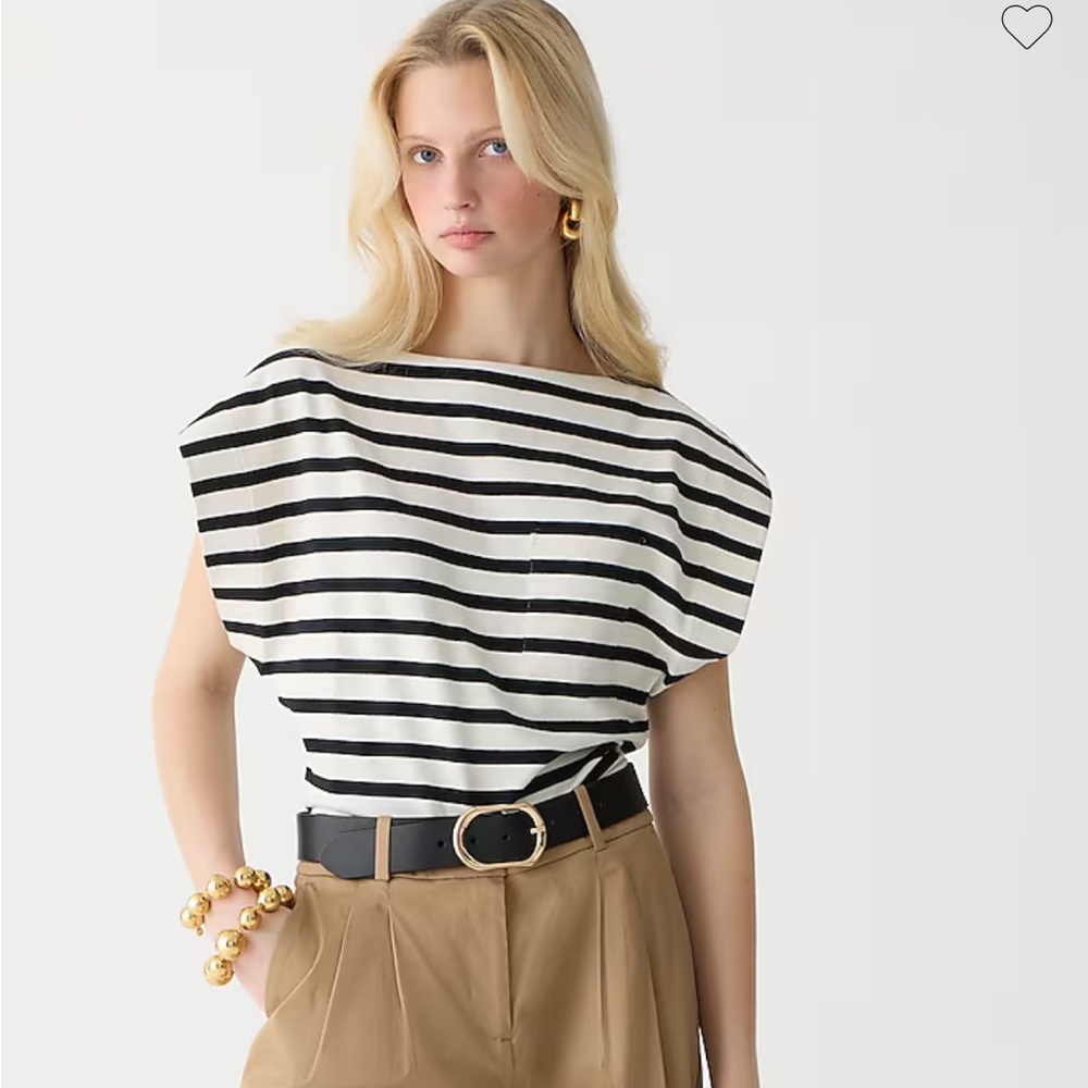 J. Crew Boatneck muscle T-shirt in stripe mariner cotton